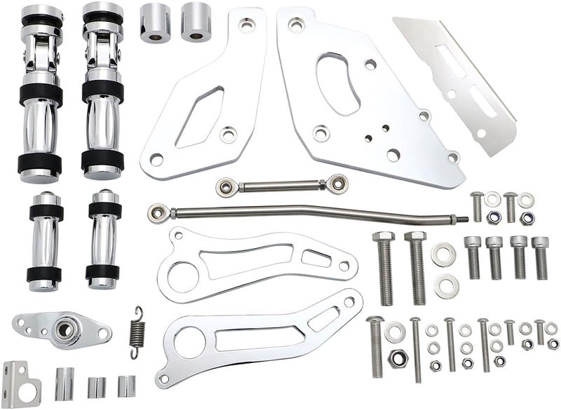 FENGREN Motorcycle Forward Controls Footpegs Levers Linkages Compatible with Kawasaki Vulcan 900 VN900 Classic 2006-2023 - Image 2